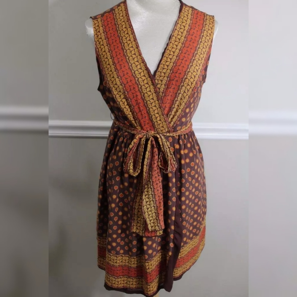 Anna Sui Silk Wrap Dress 6